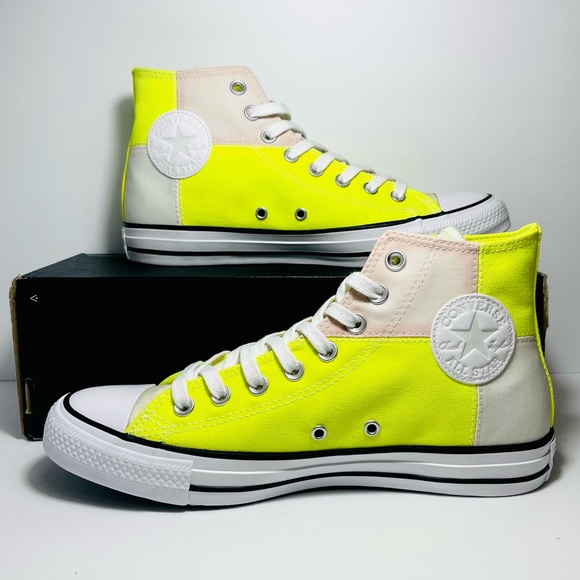 Converse Ctas Lemon Venom/White/Yellow IV Light Hi Tops Sneaker NEW - Picture 1 of 15